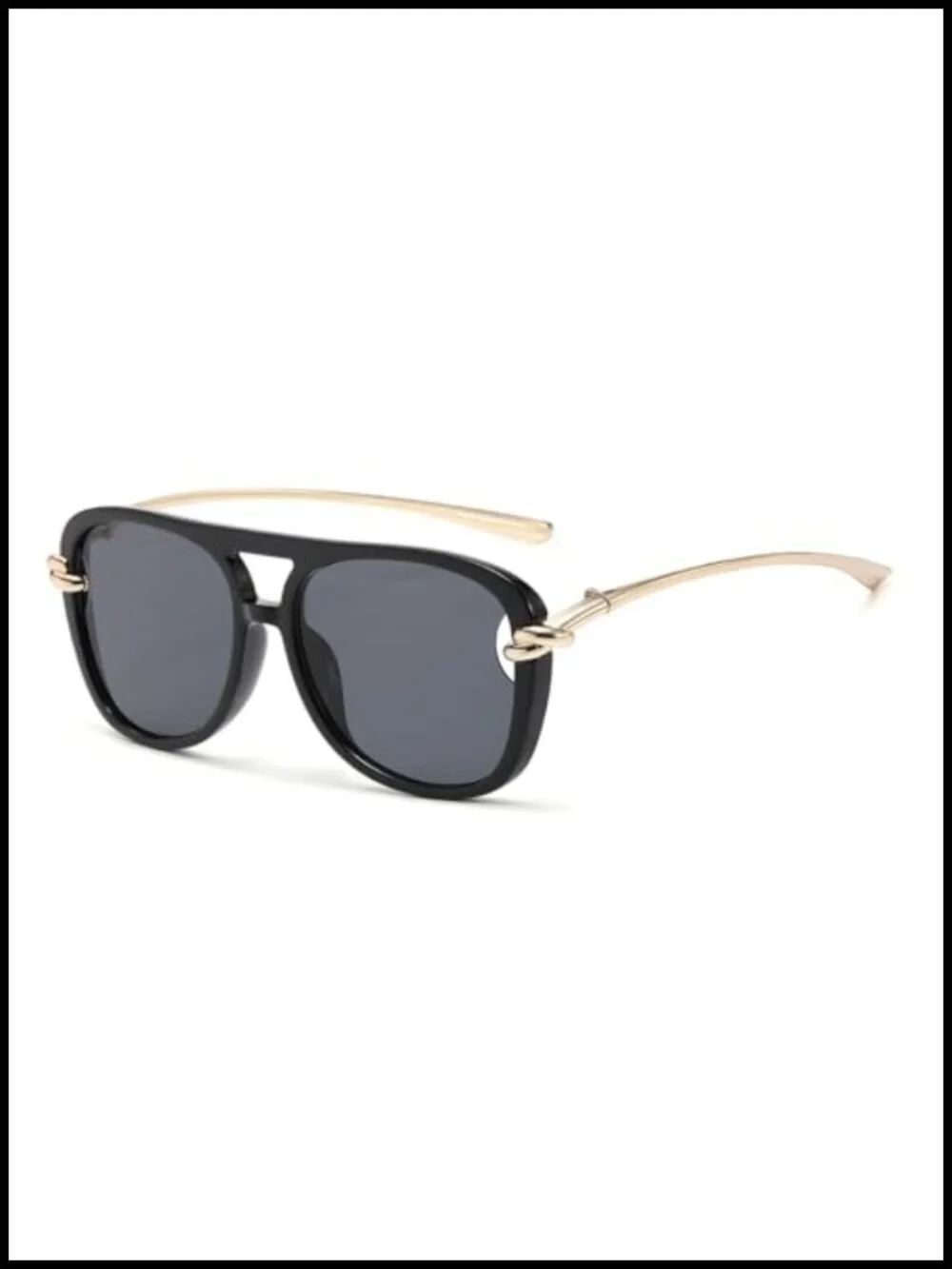 Oversized Double Bridge Pilot Sunglasses UV400 Protection